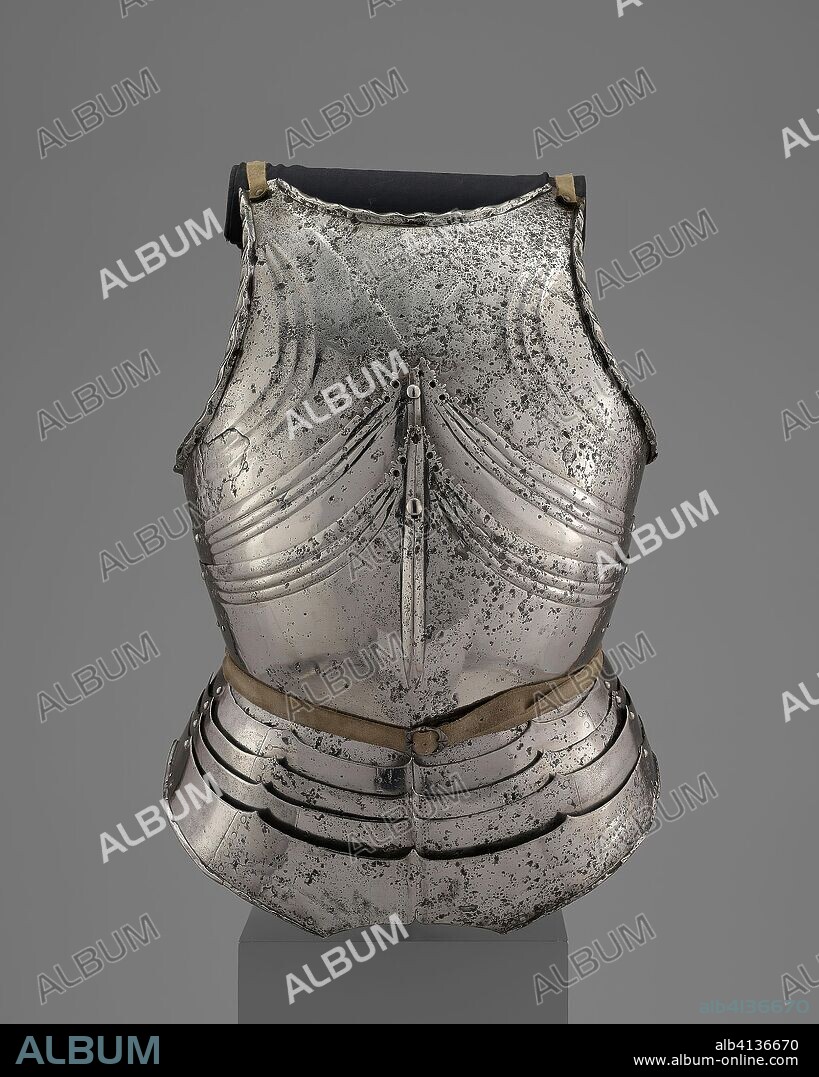 Cuirass (Breastplate and Backplate) in the Late Gothic Style. South German or Austrian. Date: 1475-1485. Dimensions: H. 60 cm (23 1/2 in.);
Wt. 15.4 lb. Steel, brass, and leather. Origin: Germany.