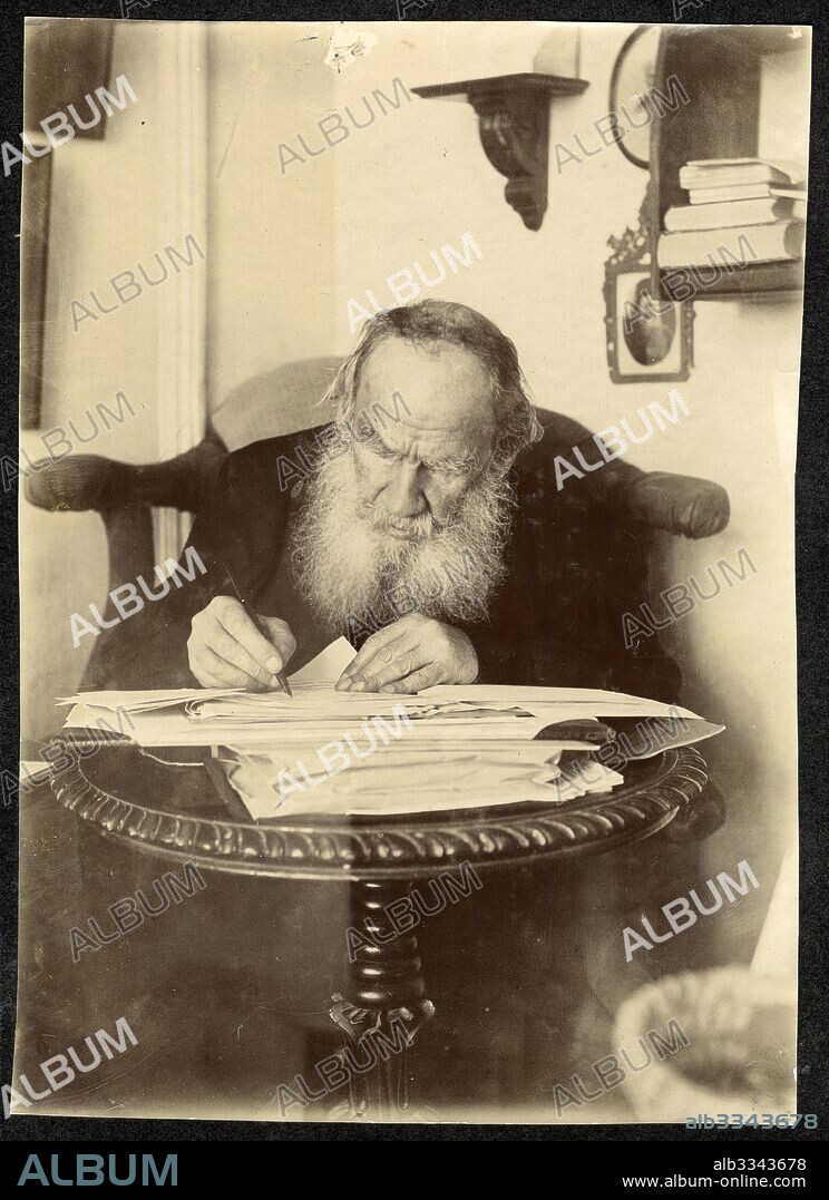 SOPHIA ANDREEVNA TOLSTAYA. Portrait of the author Count Lev Nikolayevich Tolstoy (1828-1910).