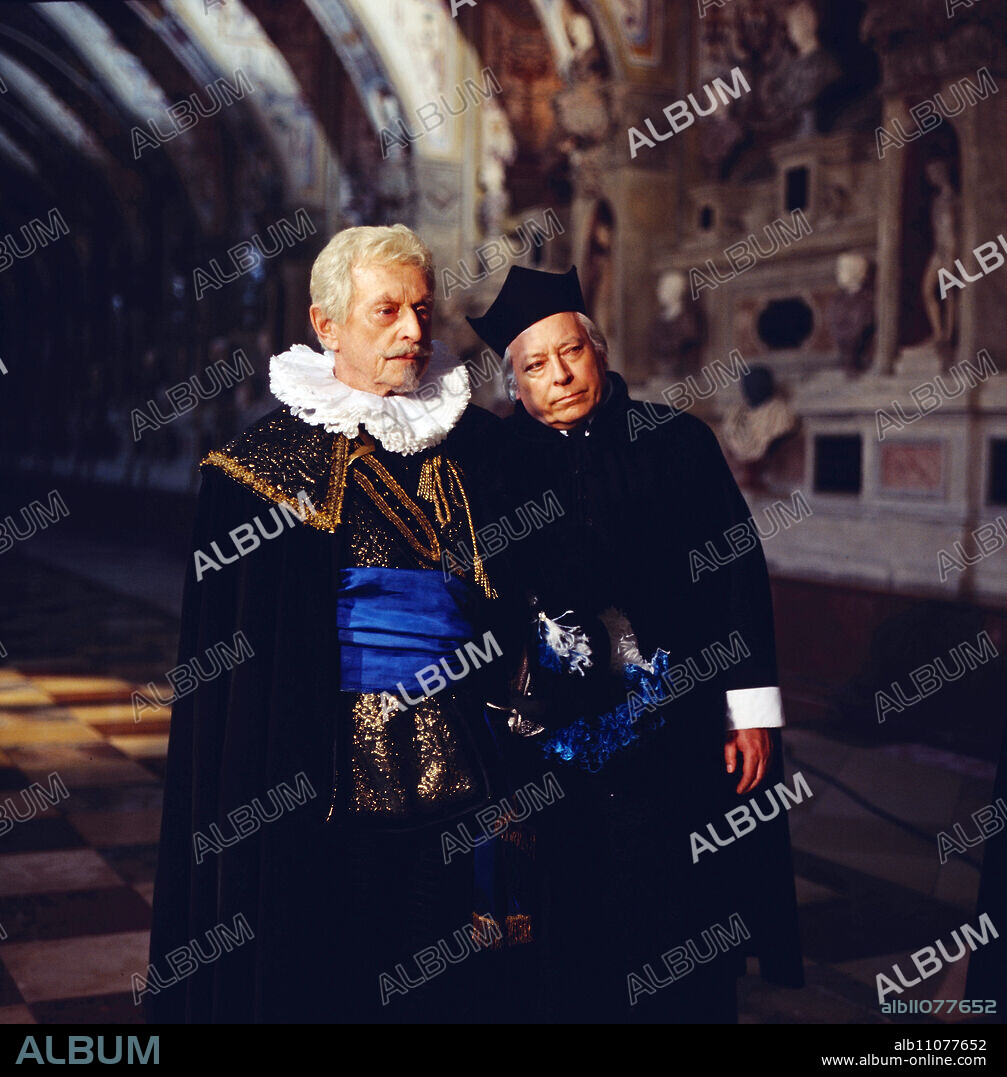 Wallenstein, historical ZDF film adaptation in 4 parts, based on the biography of the same name by Golo Mann, Director: Franz Peter Wirth, Germany, 1978, Part 4: The uncanny verdict, Scene: Ernst Fritz Fürbringer as Tilly, Hans Caninenberg as Father Lamormaini.