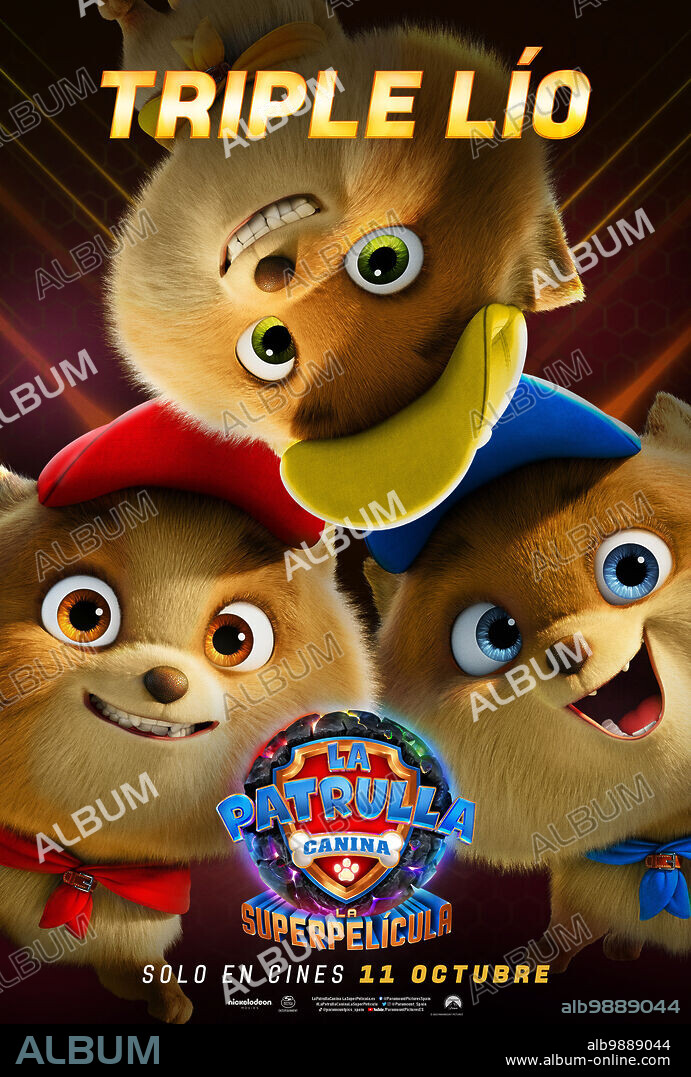 Poster de PATRULLA CANINA: LA PATRULLA CANINA: LA SUPERPELÍCULA, 2023 (PAW PATROL: THE MIGHTY MOVIE), dirigida por CAL BRUNKER. Copyright Nickelodeon Animation Studios Nickelodeon Movies Paramount Animation Paramount Pictures Spin Master Entertainment.