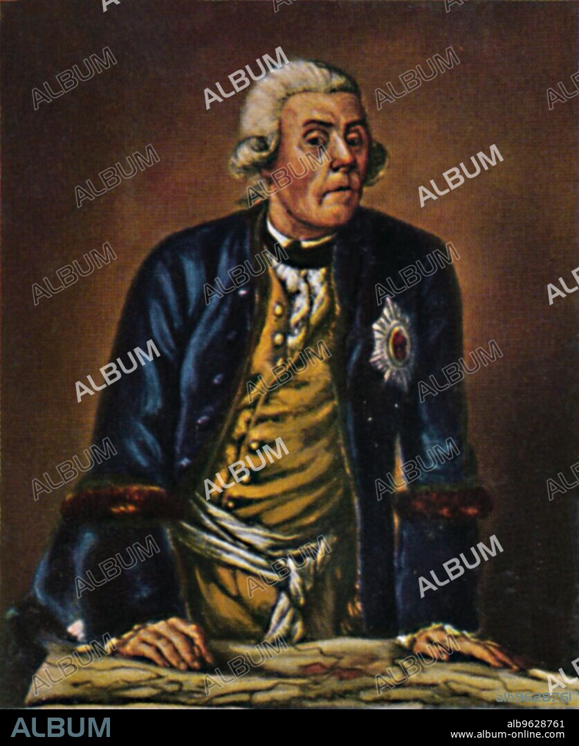 'Prinz Heinrich von Preußen 1726-1602', 1934. Frederick Henry Louis (1726-1802), commonly known as Henry, a Prince of Prussia and the younger brother of Frederick the Great. He also served as a general and statesman, leading Prussian armies in the Silesian Wars and the Seven Years' War, having never lost a battle in the latter. From "Die Großen der Weltgeschichte". [Eckstein-Halpaus, Dresden, 1934].