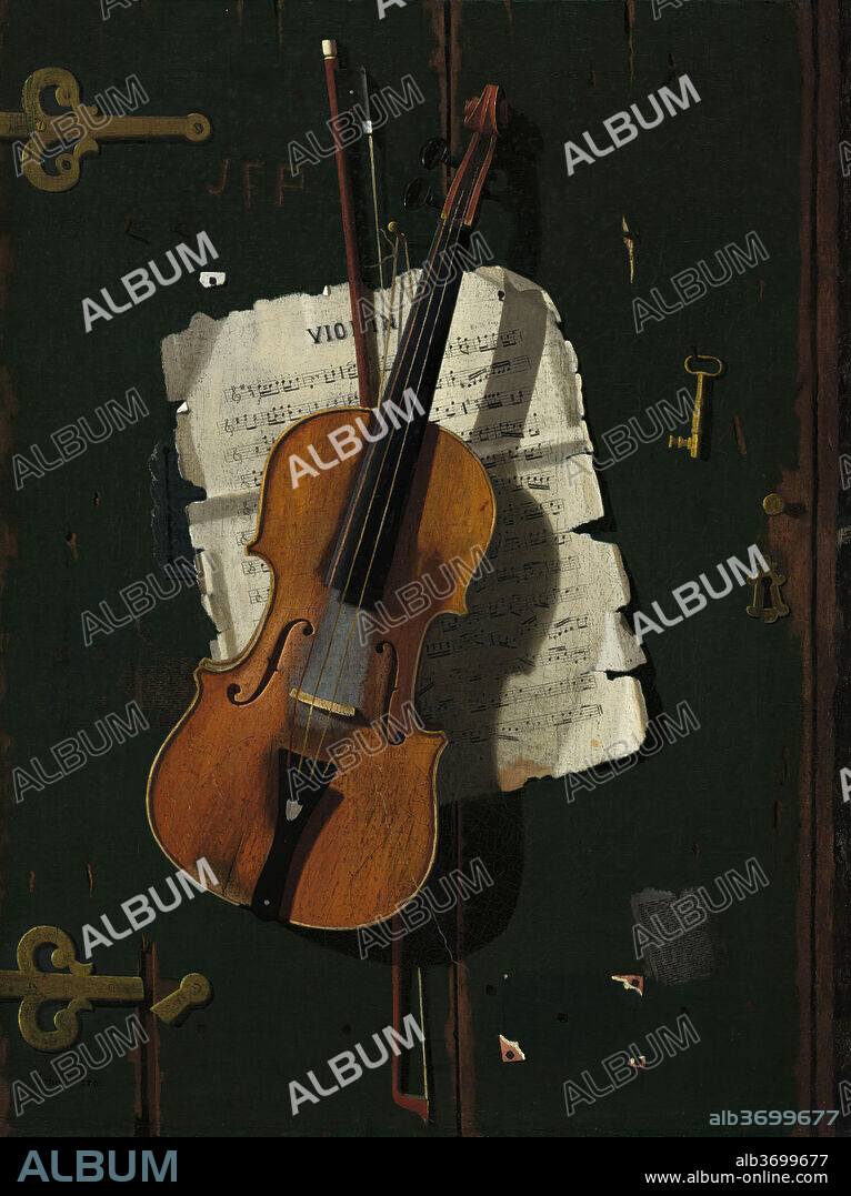 JOHN FREDERICK PETO. The Old Violin. Dated: c. 1890. Dimensions: overall: 77.2 x 58.1 cm (30 3/8 x 22 7/8 in.)  framed: 94.3 x 74.6 x 5.7 cm (37 1/8 x 29 3/8 x 2 1/4 in.). Medium: oil on canvas.