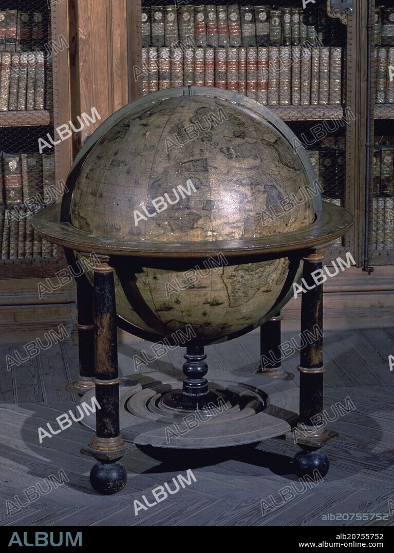 ESFERA TERRESTRE DEL MUNDO EN 1751.