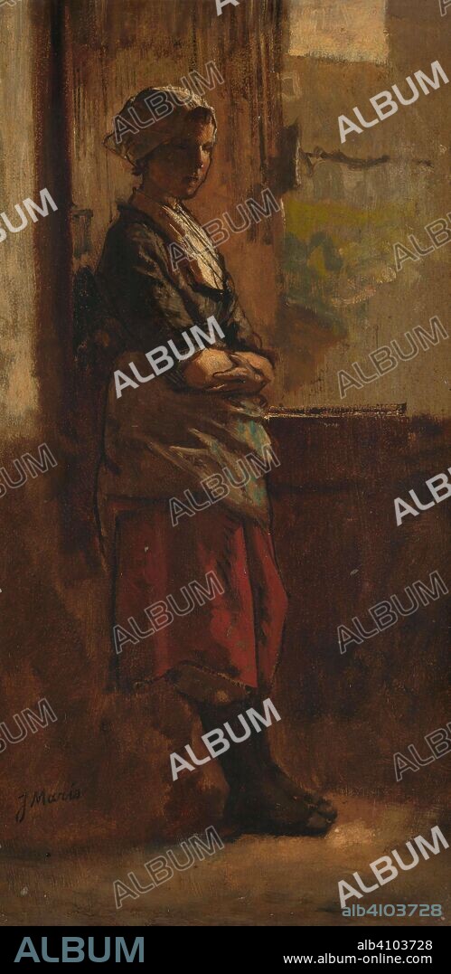 JACOB MARIS (mencionado en el objeto). Girl at a doorway. Dating: 1870 - 1899. Measurements: h 41 cm × w 20.5 cm; d 10 cm.