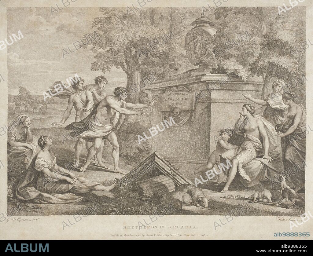 THOMAS KIRK, JOHN BOYDELL y JOSIAH BOYDELL. Shepherds in Arcadia, 1789.