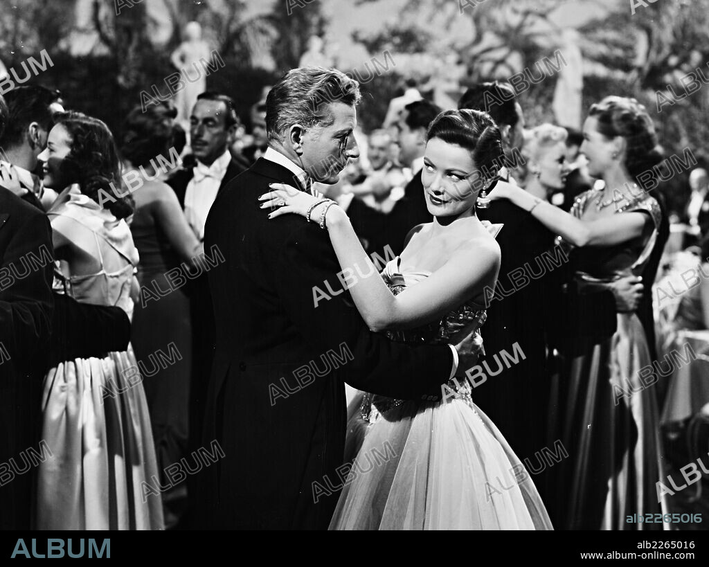 DANNY KAYE and GENE TIERNEY in ON THE RIVIERA, 1951, directed by WALTER LANG. Copyright 20TH CENTURY FOX.