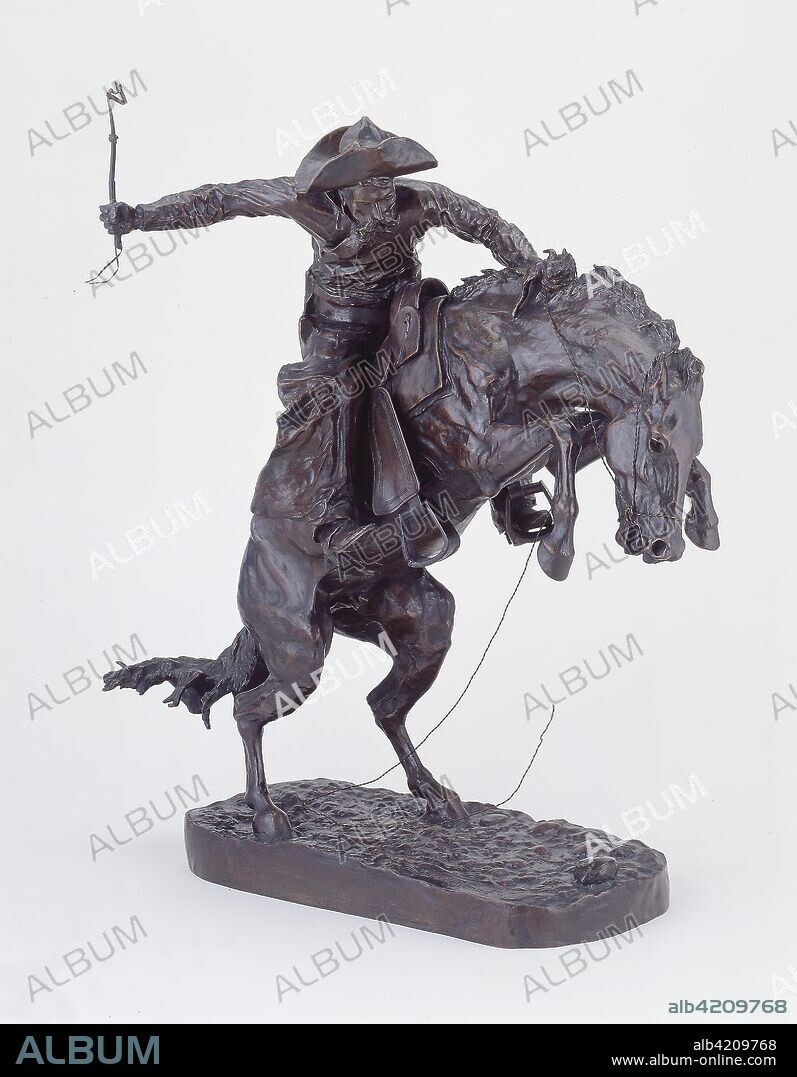 The Bronco Buster. Frederic Remington; American, 1861-1909; Cast by Henry-Bonnard Bronze Co.; American, 19th century. Date: 1895. Dimensions: 61 × 39.4 × 17.8 cm (24 × 15 1/2 × 7 in.). Bronze with brown patina. Origin: United States.