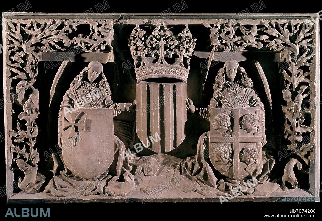GIL MORLANES EL JOVEN. ESCUDO DE LA ANTIGUA DIPUTACION DEL REINO DE ARAGON - SIGLO XVI.