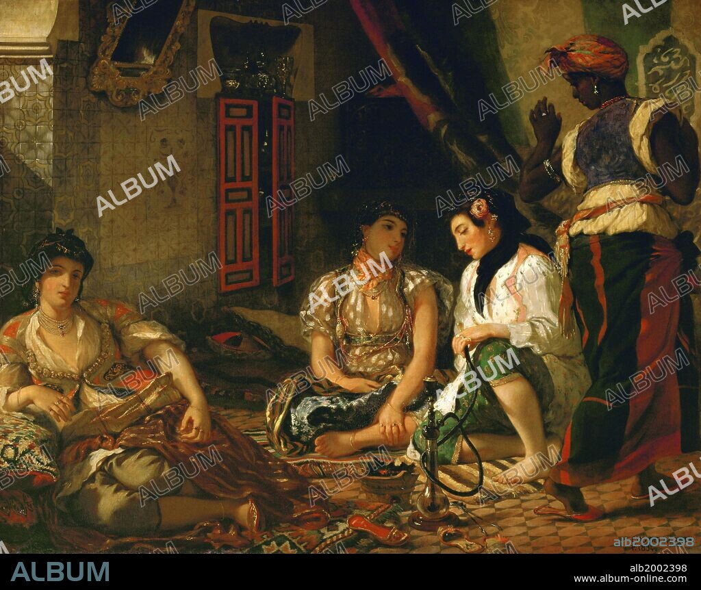 EUGENE DELACROIX. Eugène Delacroix / 'The Women of Algiers (In Their Apartment)', 1834, Oil on canvas, 180 x 229 cm.