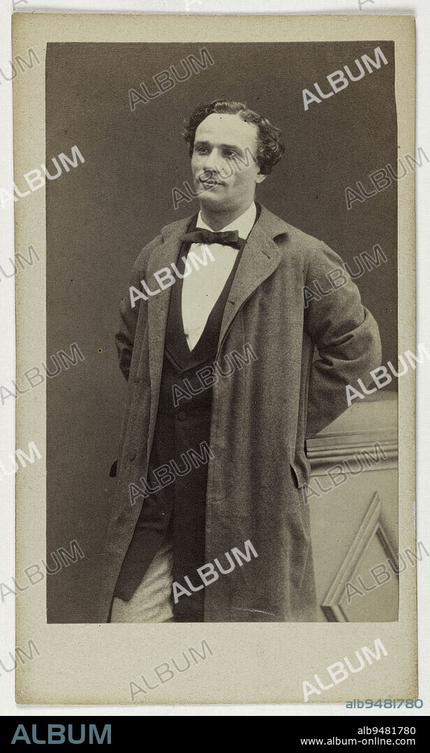 Portrait of Alexandre Guyon, (1830-1904), actor, Numa Fils, Photographer, Between 1860 and 1890, 2nd half of the 19th century, Graphic Arts, Photography, Albumen print, Height: 8.8 cm, Width: 5.3 cm.