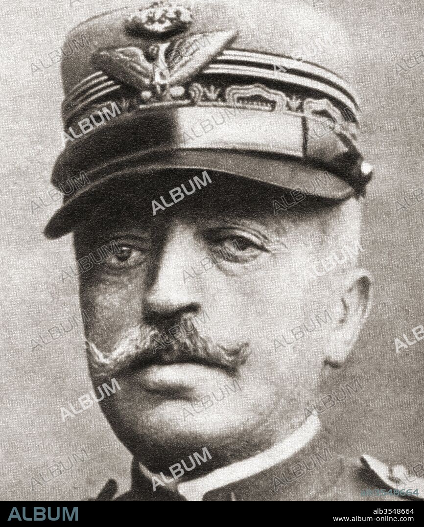 Luigi Cadorna, 1850 - 1928. Italian Field Marshal, chief of staff of the Italian army during the first part of World War I. From The Pageant of the Century, published 1934.