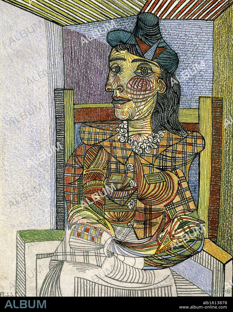 Woman Seated in an Armchair by Pablo Picasso, 1938, (1881-1973).