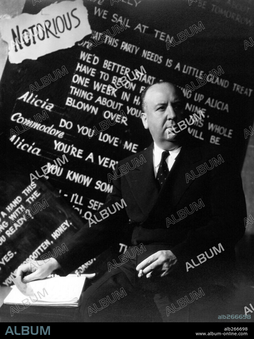 ALFRED HITCHCOCK in NOTORIOUS, 1946, directed by ALFRED HITCHCOCK. Copyright RKO RADIO PICTURES.