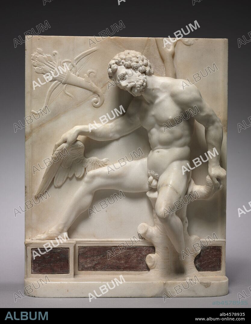 Philoctetes on the Island of Lemnos, c. 1510-1515 . A snake bit the Greek warrior Philoctetes en route to the Trojan War. The stench of the infected wound led the ship?s crew to abandon him on the island of Lemnos, where he fans the agonizing injury with a bird?s wing. The warrior?s noble suffering in the face of tremendous pain would have been a classical model of stoic composure, highly valued in Renaissance court culture.