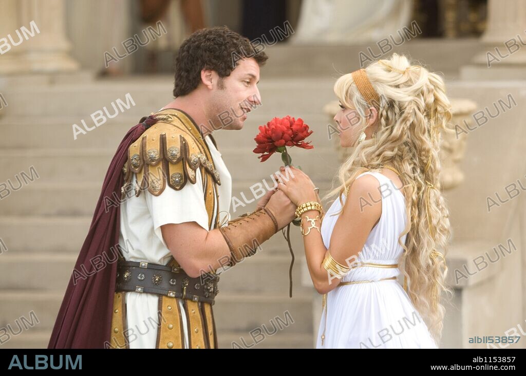 ADAM SANDLER and TERESA PALMER in BEDTIME STORIES, 2008, directed by ADAM SHANKMAN. Copyright WALT DISNEY PICTURES / BENNETT, TRACY.