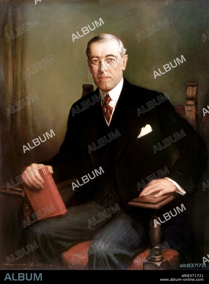 Thomas Woodrow Wilson (December 28, 1856 February 3, 1924), better known as Woodrow Wilson, was an American politician and academic who served as the 28th President of the United States from 1913 to 1921.<br/><br/>. In office, Wilson reintroduced the spoken State of the Union, which had been out of use since 1801. Leading the Congress, now in Democratic hands, he oversaw the passage of progressive legislative policies unparalleled until the New Deal in 1933.<br/><br/>. A devoted Presbyterian, Wilson infused a profound sense of moralism into his internationalism, now referred to as 'Wilsonian'a contentious position in American foreign policy which obligates the United States to promote global democracy. For his sponsorship of the League of Nations, Wilson was awarded the 1919 Nobel Peace Prize.