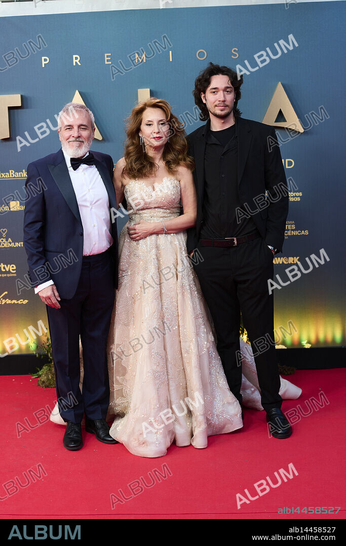 Fernando Guillen Cuervo, Lupe Cartie, Manuel Guillén Cuervo attends Talia Awards 2025 red carpet at Fernando Fernan Gomez Theatre on May 12, 2025 in Madrid, Spain.