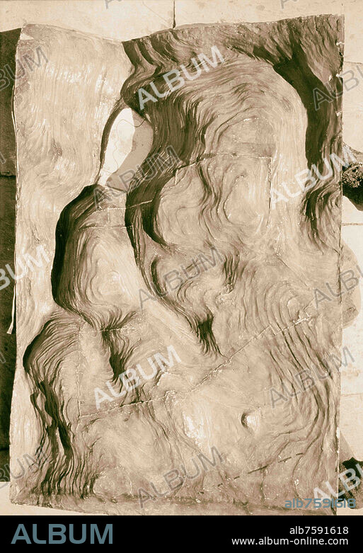 Copy of relief map showing original topography of Jerusalem with removed section from Ophel showing course of Siloam tunnel Relief model of Jerusalem made by Ernest Forrest Beaumont. 1934, Israel.