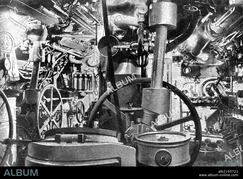 Interior of the Merchant Submarine Deutschland.