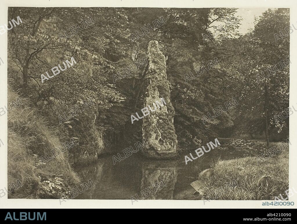 "Pike Pool," Beresford Dale. Peter Henry Emerson; English, born Cuba, 1856-1936. Date: 1880-1888. Dimensions: 13.8 × 20.2 cm (image); 16.5 × 22.5 cm (paper); 24.7 × 31.7 cm (album page). Photogravure, plate L from the album "The Compleat Angler or the Contemplative Man's Recreation, Volume II" (1888), edition 109/250. Origin: England.