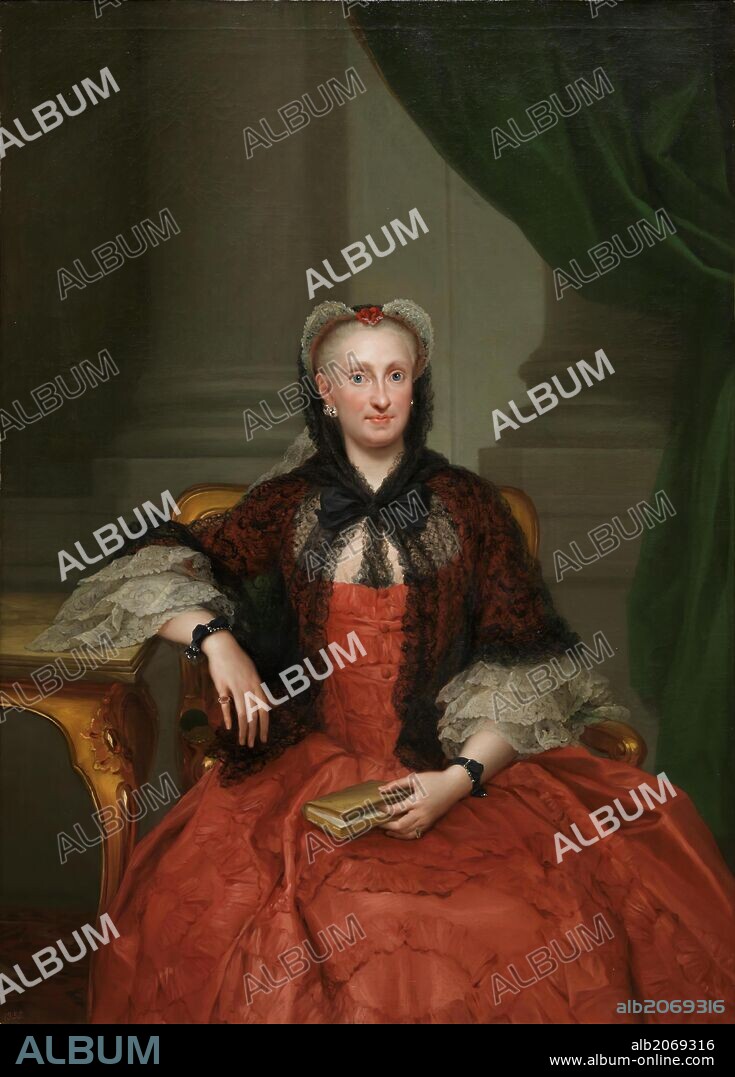 ANTON RAPHAEL MENGS. Anton Rafael Mengs / 'Maria Amalia of Saxony', ca.  1761, German School, Oil on canvas, 154 cm x 110 cm, P02201.
