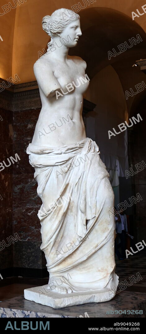 Marble sculpture known as the Venus de Milo by Alexandros of Antioch. Alexandros of Antioch a Greek sculptor of the Hellenistic age.