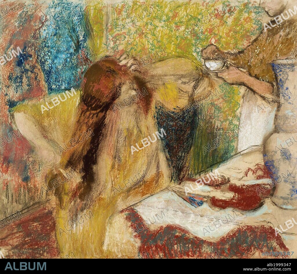 Edgar Degas / 'Mujer y su aseo', 1894, Pastel sobre papel, 95,6 x 109,9 cm.
