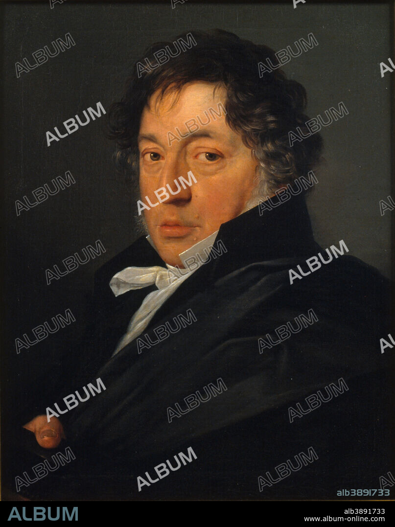 ANTONIO MERCAR. Portrait of the Painter Zacarías González Velázquez. Date/Period: Ca. 1828. Painting. Oil on canvas. Height: 575 mm (22.63 in); Width: 460 mm (18.11 in).