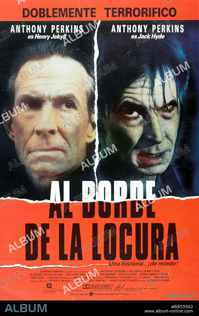 Poster de AL BORDE DE LA LOCURA, 1989 (EDGE OF SANITY), dirigida por GERARD KIKOINE. Copyright HUNGAROFILM.