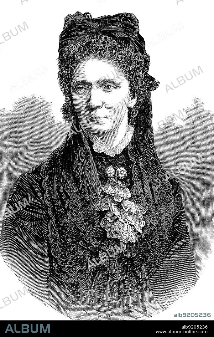 Maximiliane Wilhelmine Auguste Sophie Marie von Hessen und bei Rhein (8. August 1824 - 3. Juni 1880) war eine geborene Prinzessin von Hessen und bei Rhein und verehelicht unter dem Namen Marija Alexandrowna Zarin von Russland / Maximiliane Wilhelmine Auguste Sophie Marie of Hesse and by Rhine (August 8, 1824 - June 3, 1880) was a born Princess of Hesse and by Rhine and married under the name Maria Alexandrovna Tsarina of Russia, Historisch, historical, digital improved reproduction of an original from the 19th century / digital restaurierte Reproduktion einer Originalvorlage aus dem 19. Jahrhundert, genaues Originaldatum nicht bekannt.