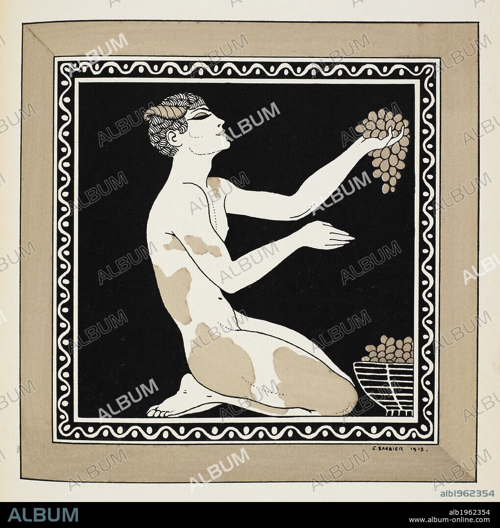 GEORGE BARBIER. Nijinsky as a faun in the ballet L'aprÃ¨s-midi d'un faune, that he choreographed for the Ballets Russes, and first performed in Paris in 1912. Nijinsky danced the main part himself. Designs on the Dances of Vaslav Nijinsky ... Foreword by Francis de Miomandre, translated from the French by C. W. Beaumont. London, Paris [printed], 1913. Source: L.R.28.a.14, plate 12.
