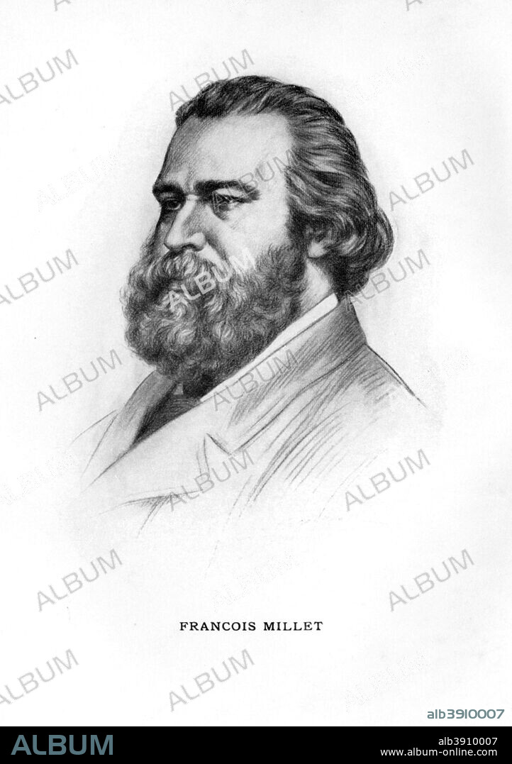 Jean-Francois Millet, French painter, (1912). Portrait of Millet (1814-1875).