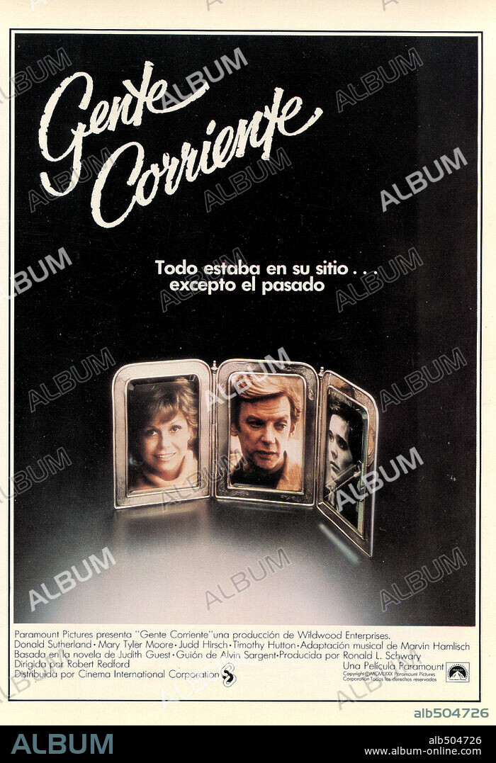 Poster de GENTE CORRIENTE, 1980 (ORDINARY PEOPLE), dirigida por ROBERT REDFORD. Copyright PARAMOUNT PICTURES.