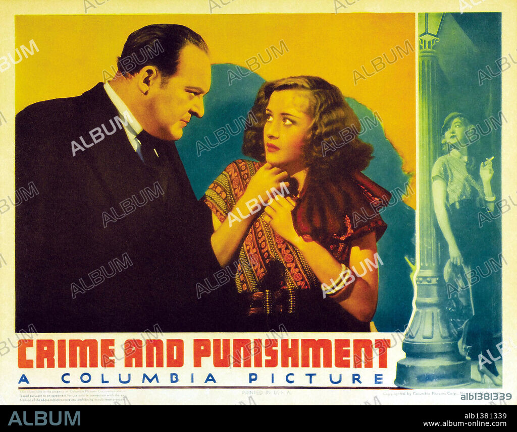 CRIMEN Y CASTIGO, 1935 (CRIME AND PUNISHMENT), dirigida por PIERRE CHENAL. Copyright COLUMBIA PICTURES.