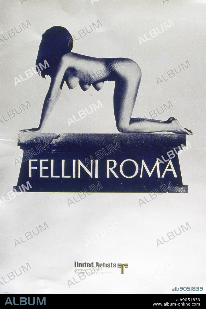 1972 Film Posta for 'Roma' by Fellini. A semi-autobiographical, poetic comedy-drama film depicting director Federico Fellini's move from his native Rimini to Rome as a youth. It is a homage to the city, shown in a series of loosely connected episodes set during both Rome's past and present. Federico Fellini (1920 1993) was an Italian film director and screenwriter.