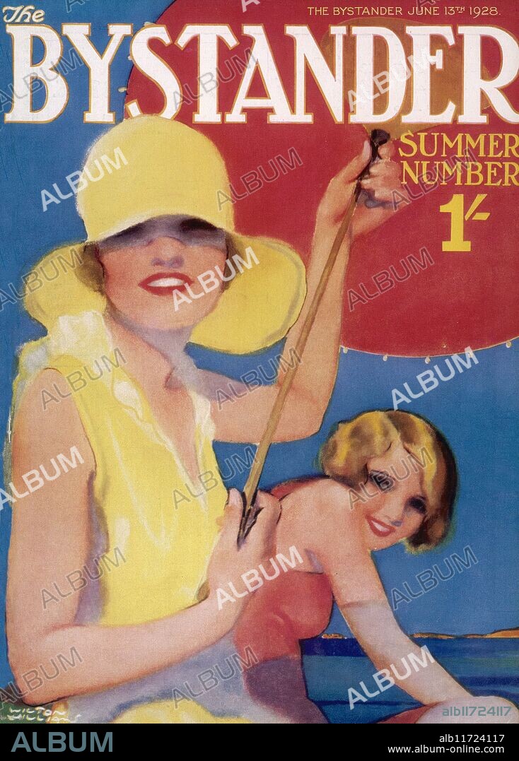 Portada de revista The Bystander 1928. Numero de verano. 13 de junio de 1928.