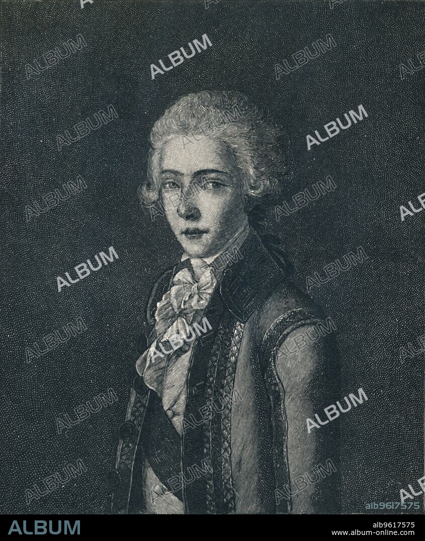 OSCAR GROSCH. 'Louis-Antoine-Henri De Bourbon-Condé', c1800-1804, (1896). Louis Antoine de Bourbon, Duke of Enghien (1772-1804) was executed on charges of aiding Britain and plotting against France. Engraving after the painting by Charles Rauch. From Life of Napoleon Bonaparte, Volume II, by William Milligan Sloane. [The Century Co., Macmillan & Co., Limited, New York & London, 1896].