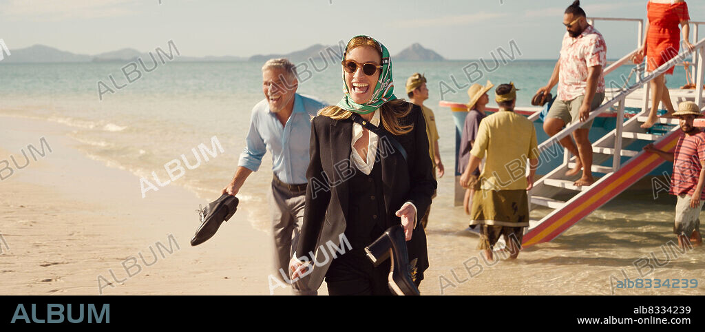 GEORGE CLOONEY und JULIA ROBERTS in TICKET INS PARADIES, 2022 (TICKET TO PARADISE), unter der Regie von OL PARKER. Copyright RED OM FILMS.