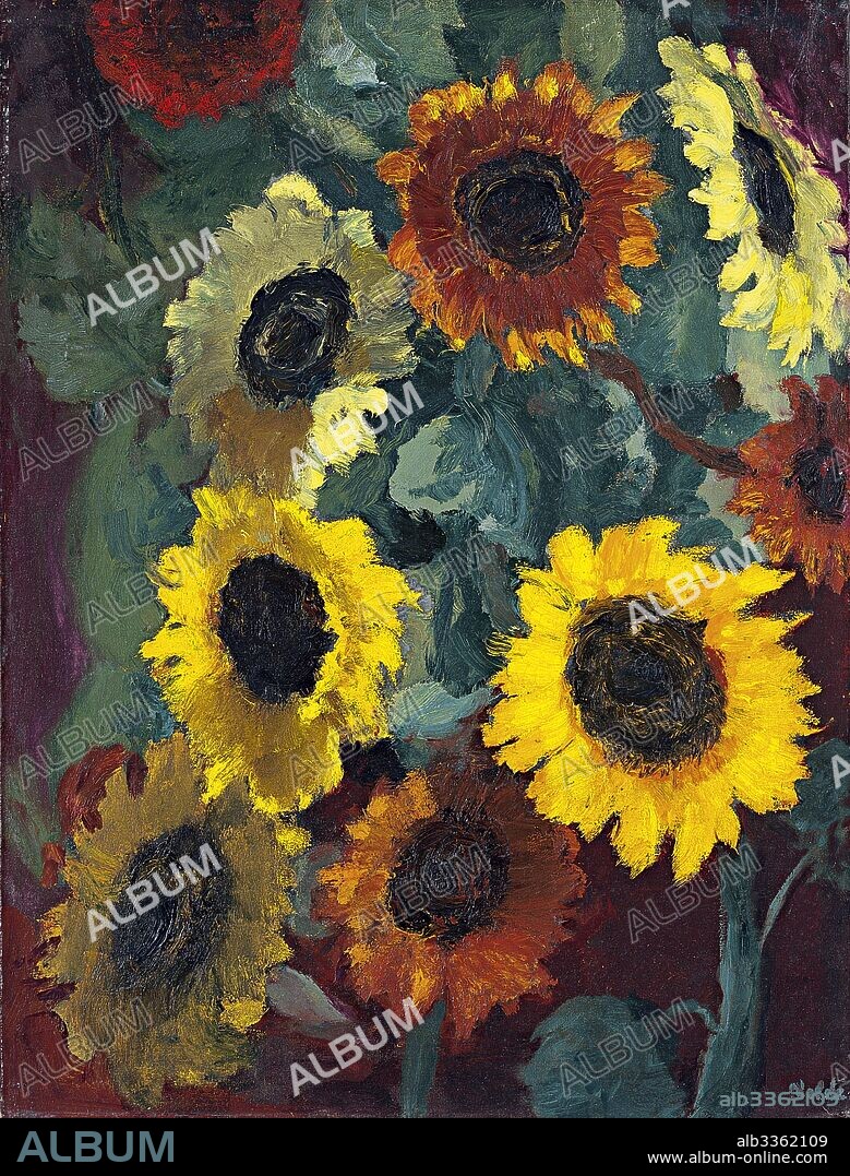 EMIL NOLDE. Glowing Sunflowers.