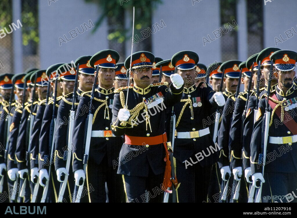 Military parade in Muscat in Oman, Middle East.