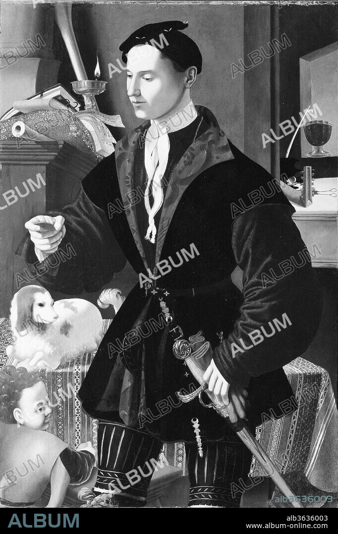 Portrait of a Young Man. Artist: Benedetto Pagni (Italian, Pescia, active by 1524-died 1578). Dimensions: 46 1/4 x 30 3/4 in. (117.5 x 78.1 cm).