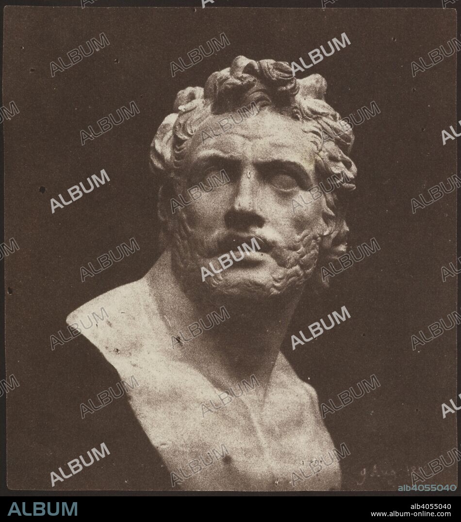 WILLIAM HENRY FOX TALBOT. Bust of Patroclus, 9 August 1843. 1843. Salted paper print from a calotype negative. Source: Talbot Photo 2 (426).