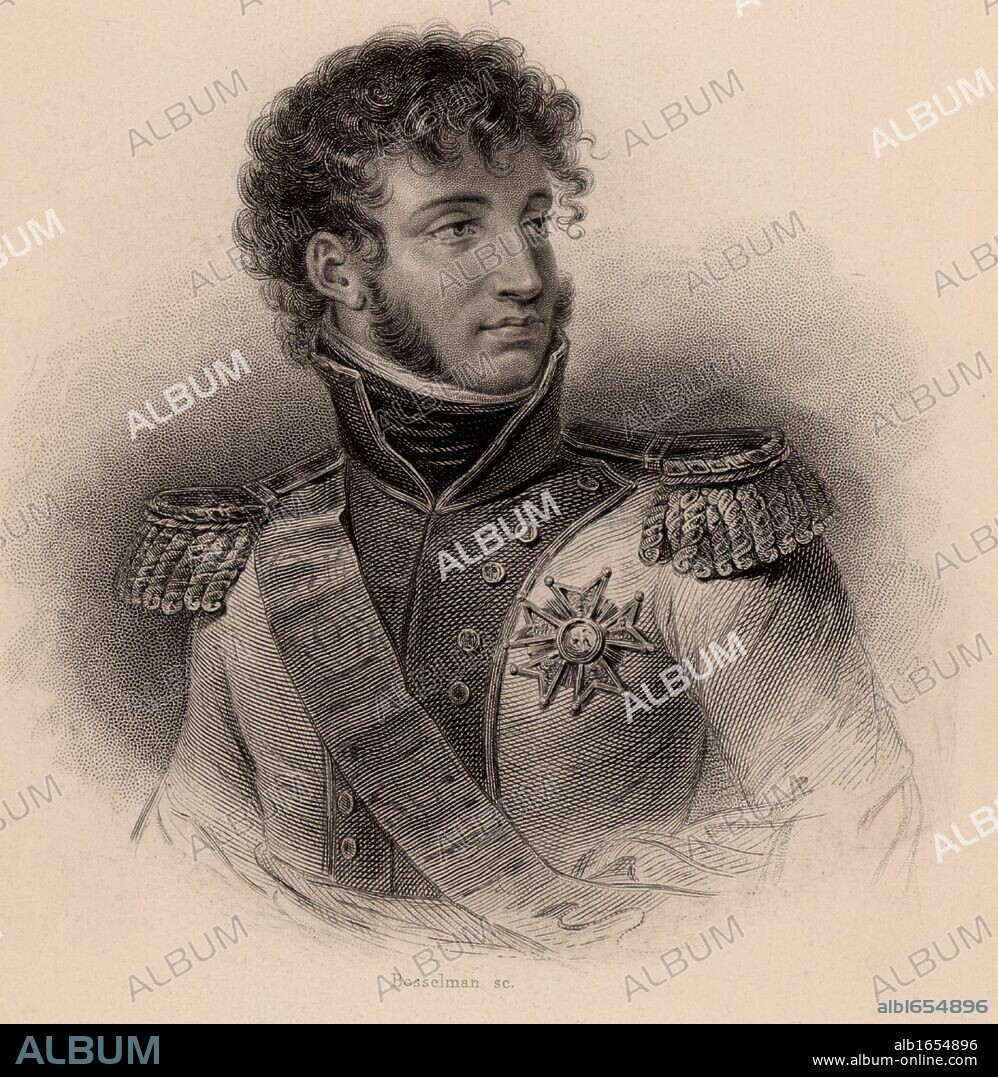 Joachim Murat (1767-1815) French soldier. Created king of Naples in 1808. He married Napoleon Bonaparte's sister Caroline. He contributed to victories at Marengo, Austerlitz, Jena and Eylau. After Napoleon's final defeat, he was court-martialled and shot. (Photo by: Universal History Archive/UIG via Getty Images).