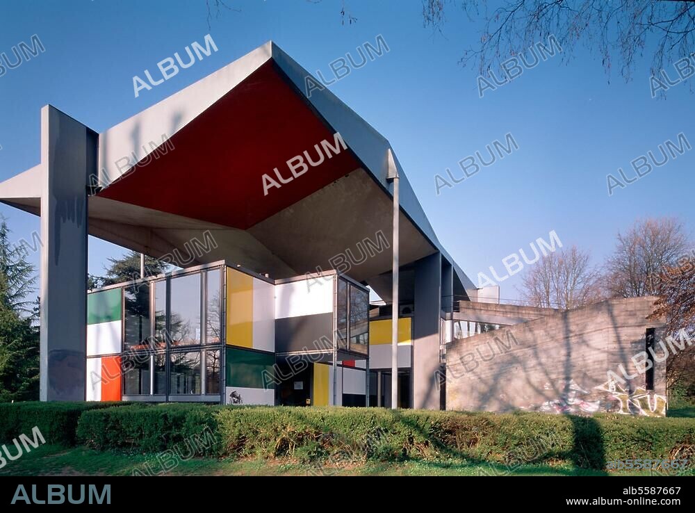 Zürich (Suisse), Centre Le Corbusier Höschgasse 8 (Heidi-Weber-Haus, pavillon d'exposition, constr. 1966/68 ; arch. : Le Corbusier, Alain Tavès, Robert Rebutato). Vue extérieure. (L. Hammel / B. Gelder).