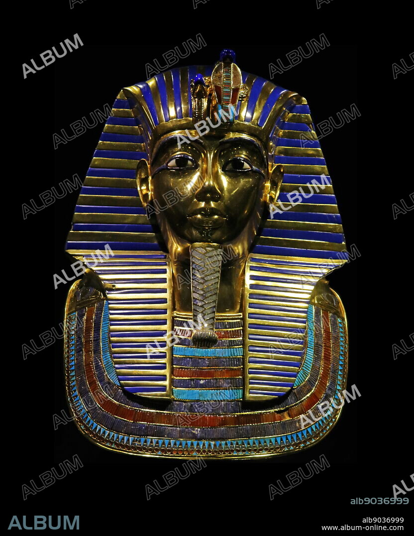 The mask of Tutankhamun is a gold mask of the 18th-dynasty ancient Egyptian Pharaoh Tutankhamun (reigned 1334-1325 BC). It was discovered by Howard Carter in 1925 in tomb KV62 in the Valley of the Kings, and is now housed in the Egyptian Museum in Cairo. The death mask is one of the best-known works of art in the world and a prominent symbol of ancient Egypt.