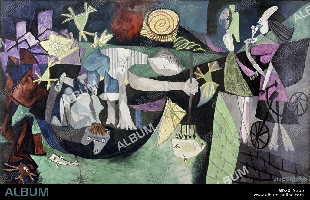 Pablo Picasso / 'Night Fishing at Antibes', 1939, Oil on canvas, 205.8 x 345.4.