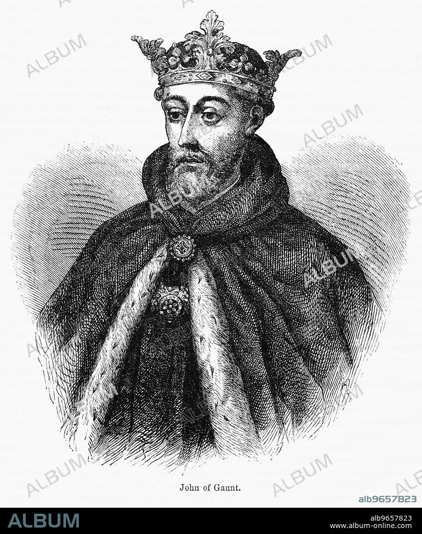 John of Gaunt, Illustration from John Cassell's Illustrated History of England, Vol. I from the earliest period to the reign of Edward the Fourth, Cassell, Petter and Galpin, 1857.