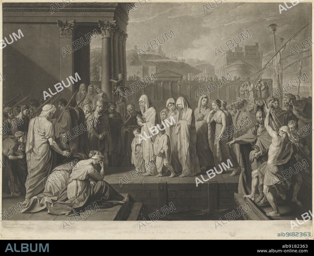 RICHARD EARLOM. Agrippina Landing at Brindisi with the Ashes of Germanicus, 1776.