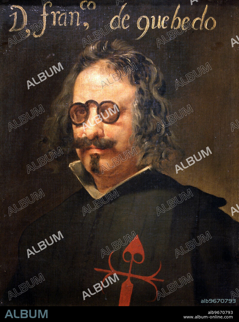 DIEGO VELAZQUEZ. QUEVEDO, FRANCISCO DE . ESCRITOR ESPAÑOL. MADRID 1580-1645. OLEO DE DIEGO DE VELAZQUEZ. INSTITUTO VALENCIA DE D. JUAN. MADRID.