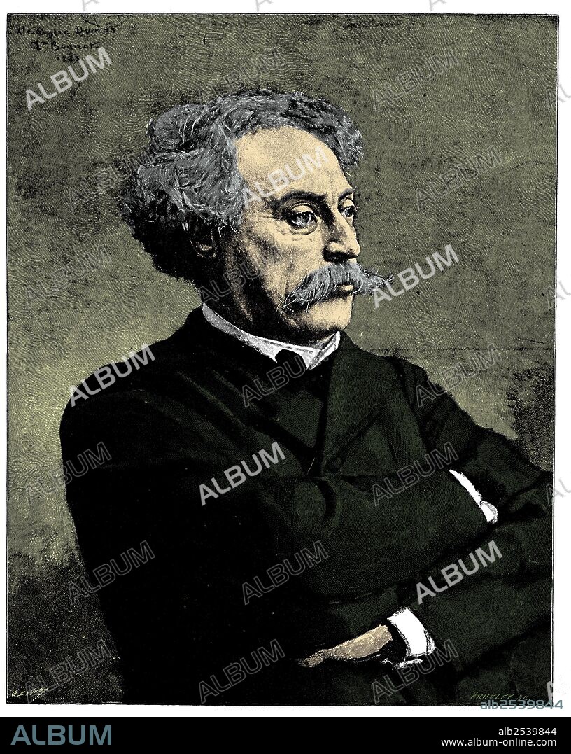 Alejandro Dumas, hijo (1824-1895). Escritor y novelista francés. Grabado de 1896.